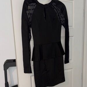 Chic Black Long Sleeve Dress